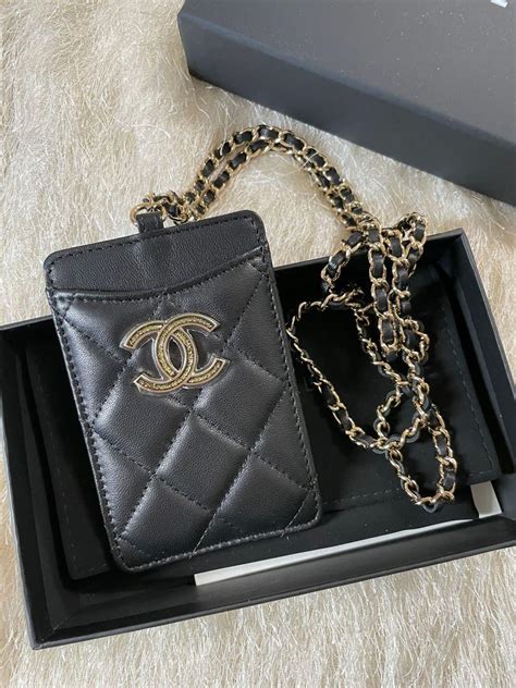 chanel ipad case|chanel card holder lanyard.